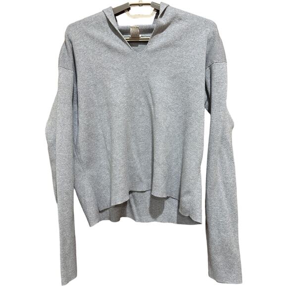 J Jill Sweater Size L Gray 100% Cotton Minimalist Preppy Academia Mature Capsule - Picture 1 of 6